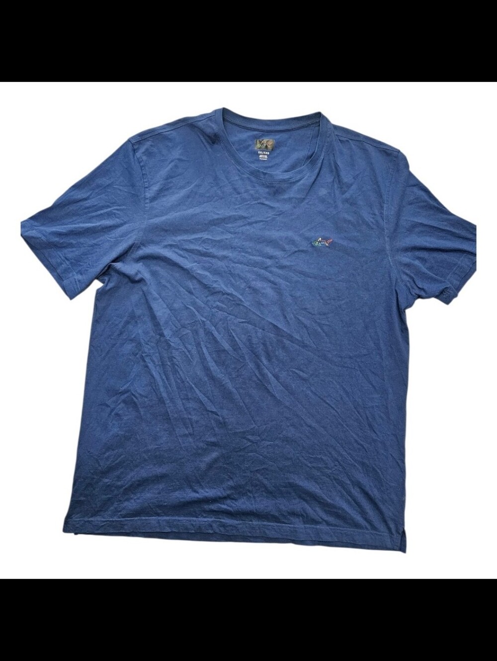Men's Blue Short-Sleeve Crew Neck T-Shirt